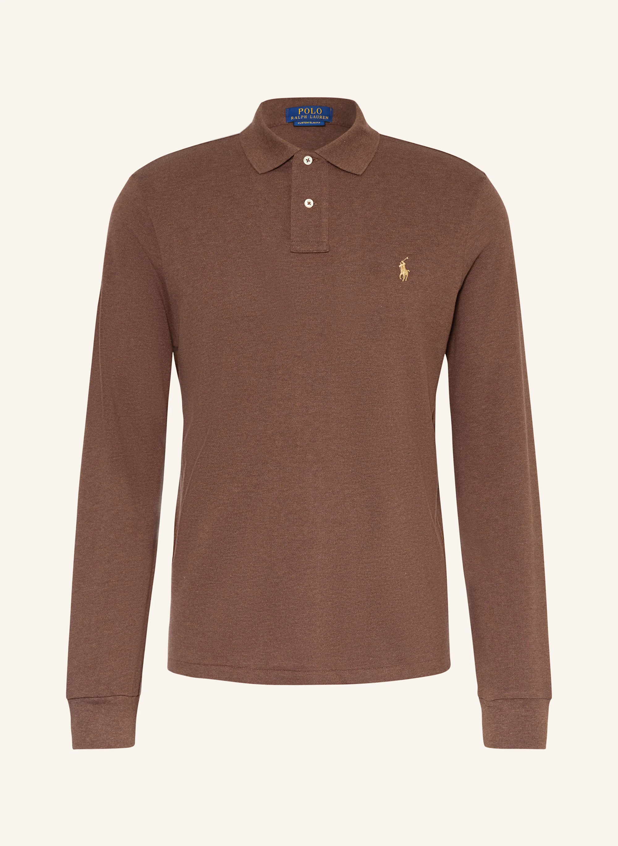 POLO RALPH LAUREN Piqué-Poloshirt Custom Slim Fit – DUNKELBRAUN (2)