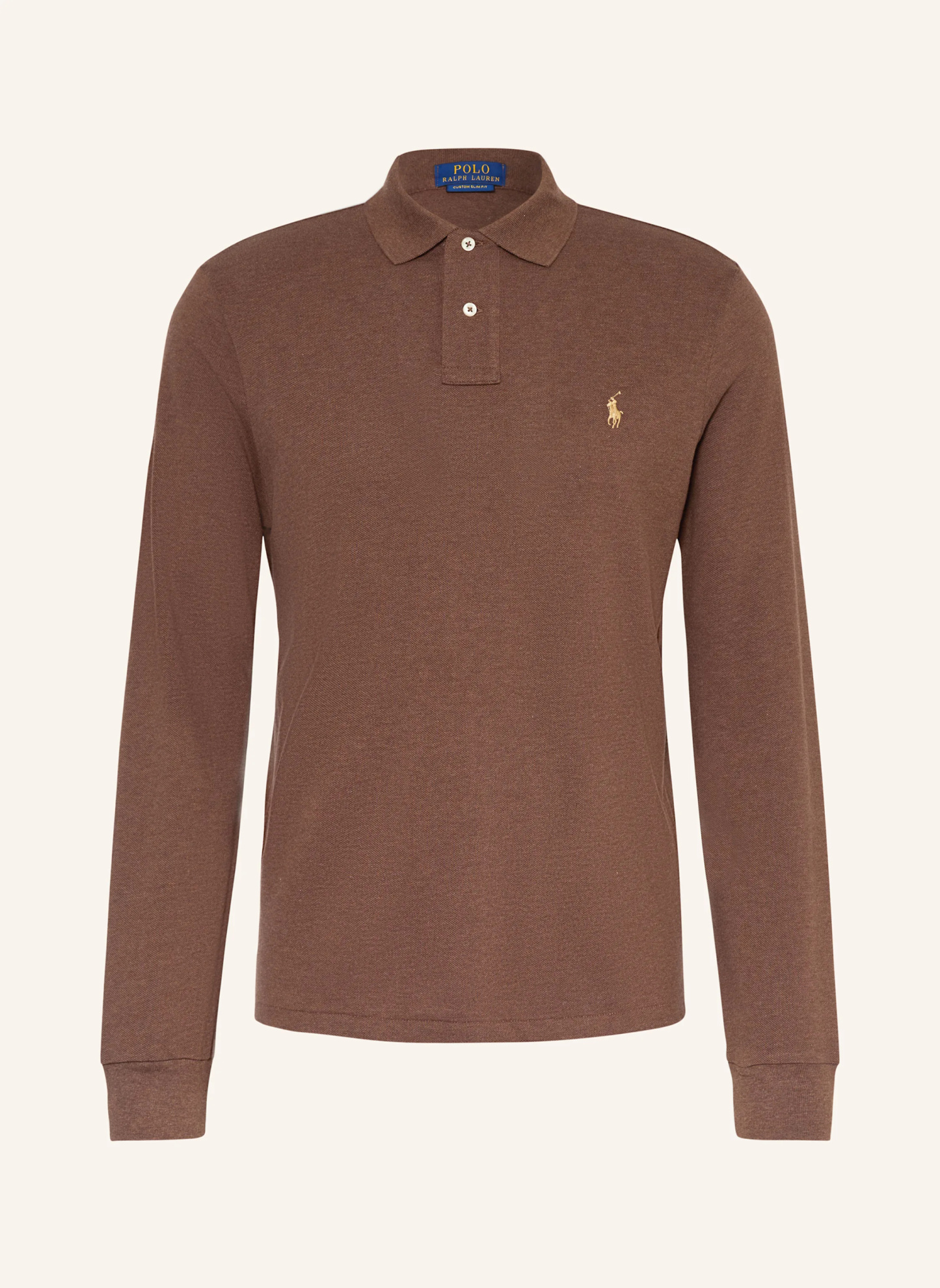 POLO RALPH LAUREN Piqué-Poloshirt Custom Slim Fit – DUNKELBRAUN (2)