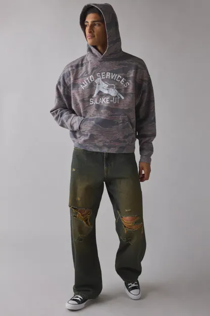 Salt Lake Auto Services Camo Graphic Hoodie Sweatshirt - Camo