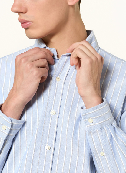 POLO RALPH LAUREN Oxfordhemd Custom Fit – HELLBLAU / WEISS / DUNKELBLAU