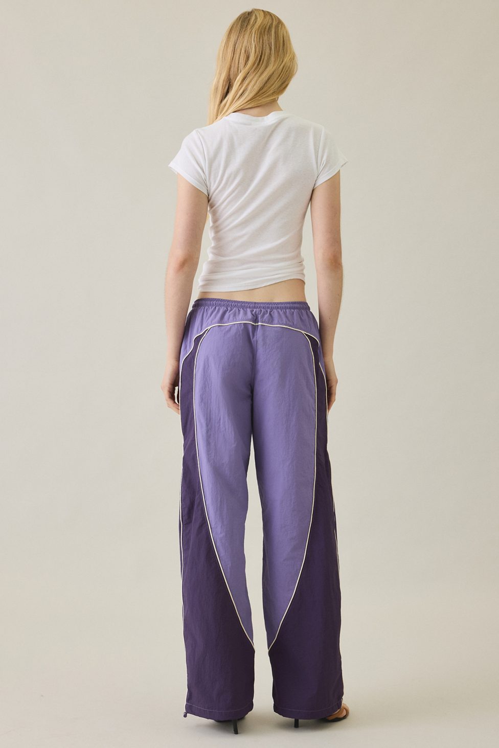 BDG Finish Line Low-Rise Baggy Track Pants - Purple