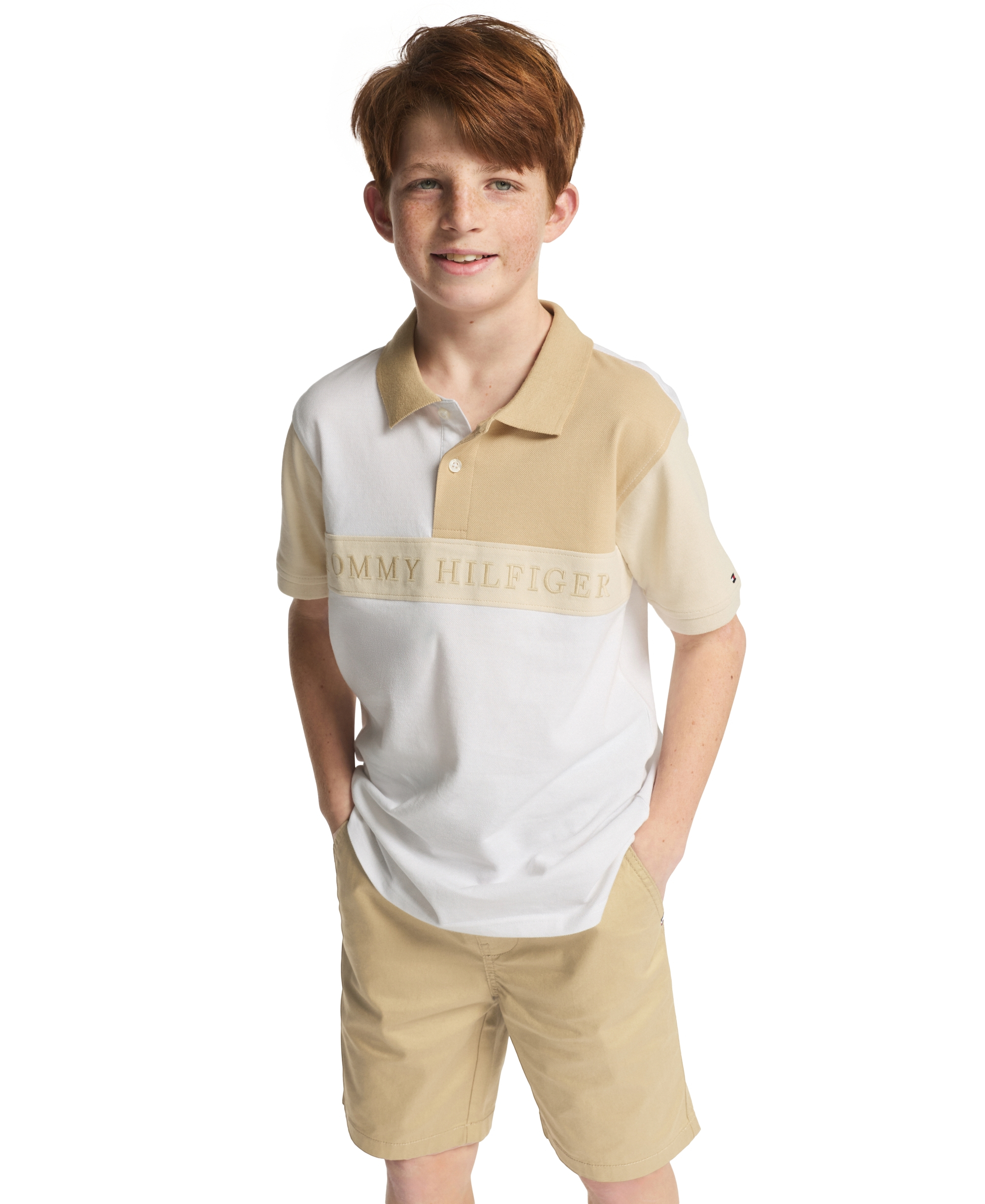 Tommy Hilfiger Boys' 8-20 Core Essentials Pull-On Shorts - Tan