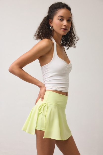 Out From Under Studio Woven Wrap Mini Skort - Sun Yellow