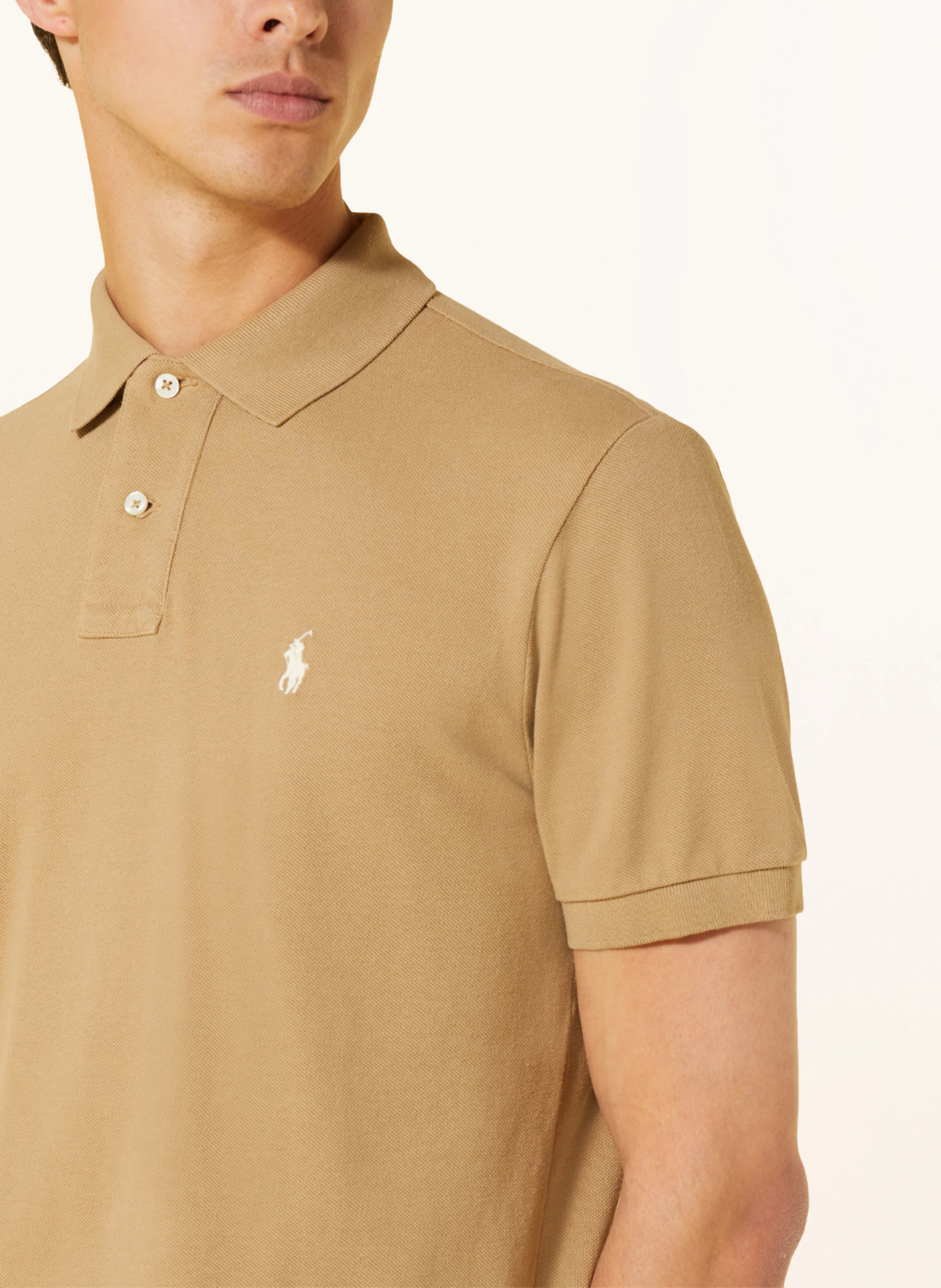 POLO RALPH LAUREN Piqué-Poloshirt Custom Slim Fit – CAMEL (1)