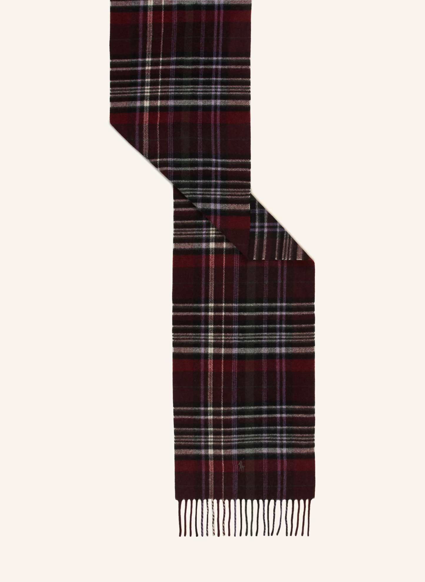 POLO RALPH LAUREN Schal – DUNKELROT / SCHWARZ / GRÜN