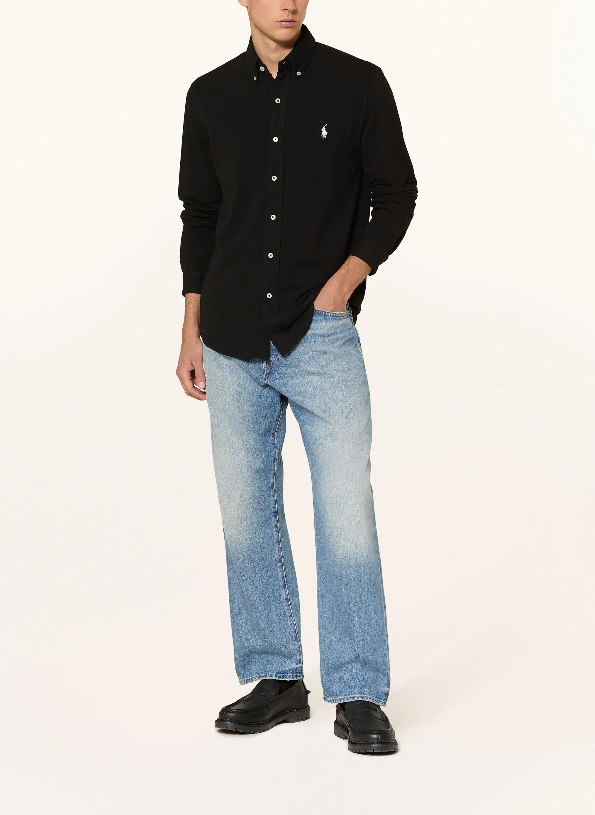 POLO RALPH LAUREN Piqué-Hemd Custom Fit – SCHWARZ (2)