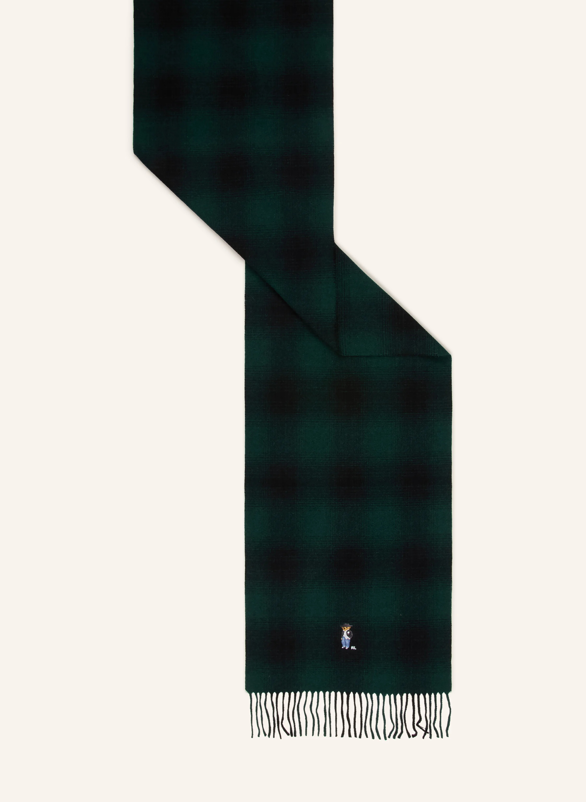 POLO RALPH LAUREN Schal – DUNKELGRÜN / SCHWARZ