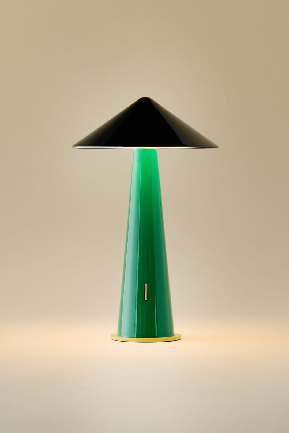 Tipsy Ombré Portable LED Table Lamp - Rich Black/Emerald Green