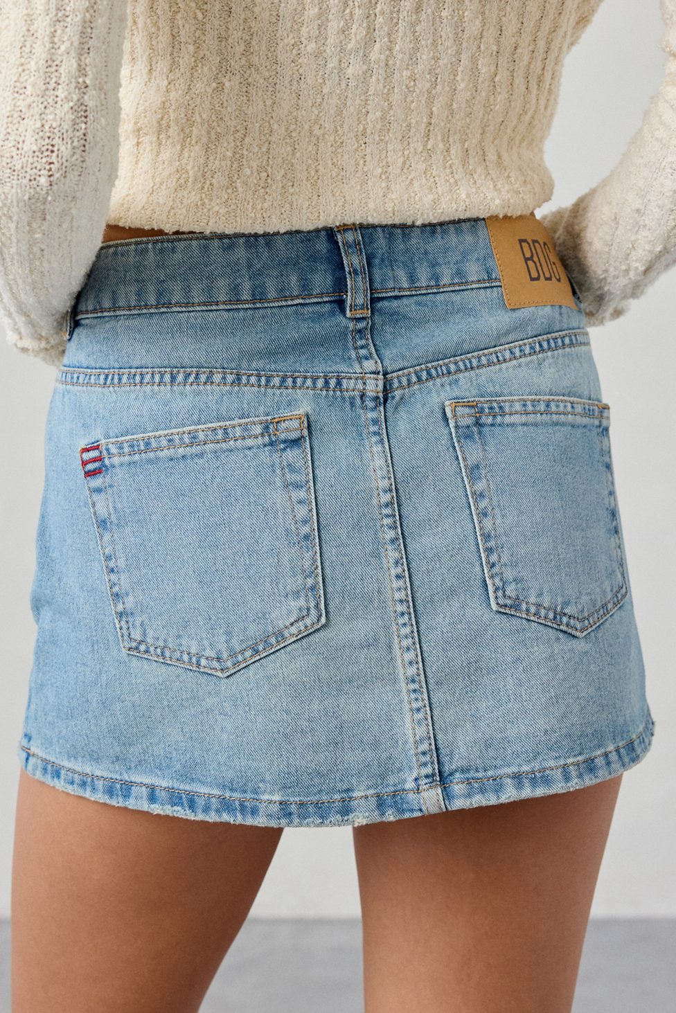 BDG Onna Denim Micro Mini Skirt - Mid Indigo