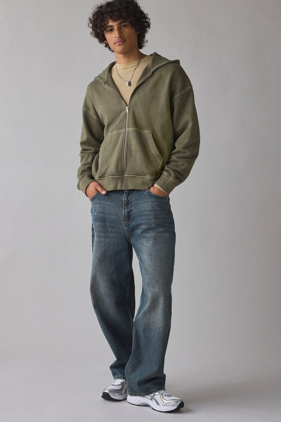 Standard Cloth Pregame Zip-Up Hoodie Sweatshirt - Olive
