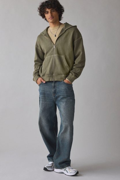 Standard Cloth Pregame Zip-Up Hoodie Sweatshirt - Olive