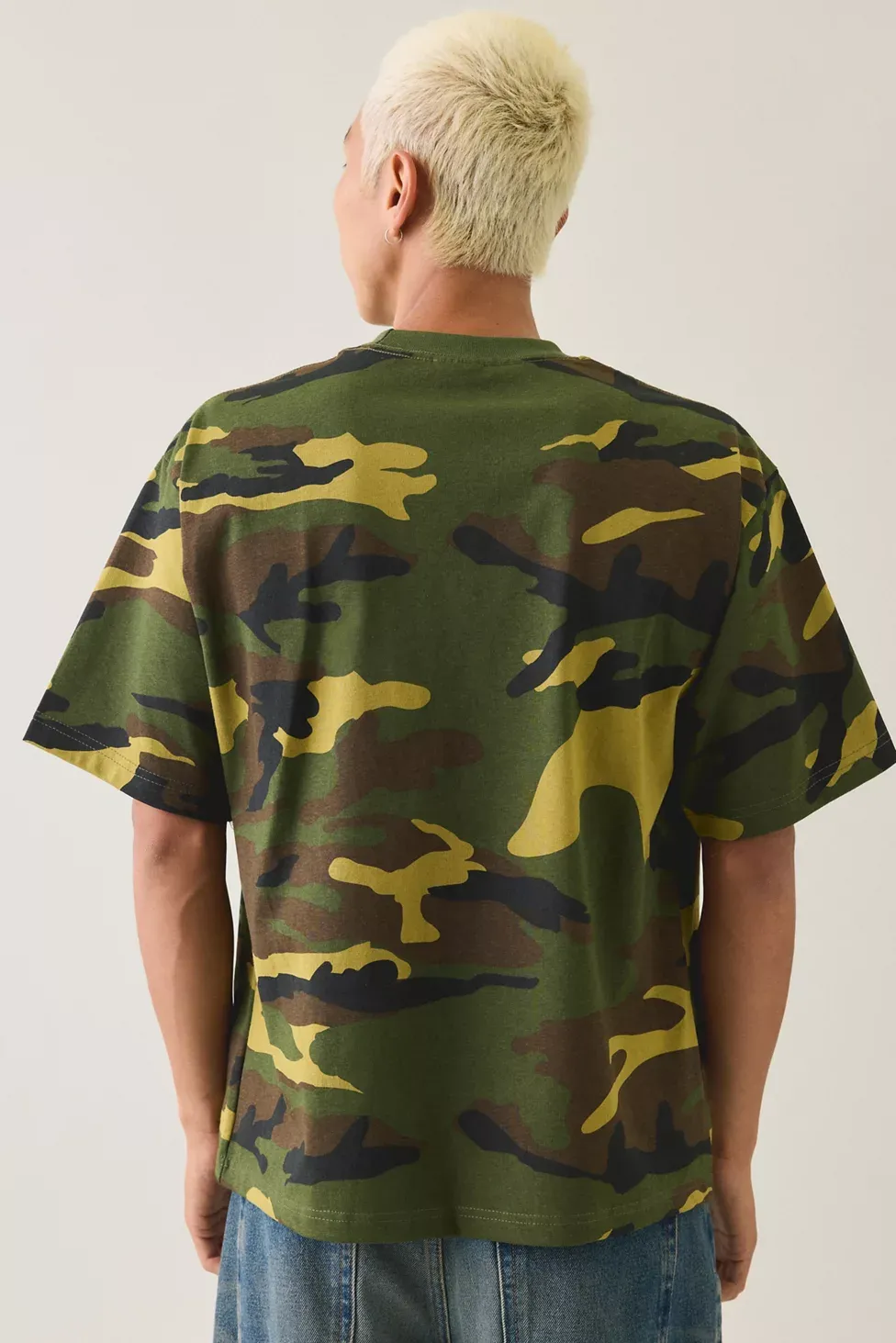 Shaka Wear 7.5oz Heavyweight Cropped Tee - Camo