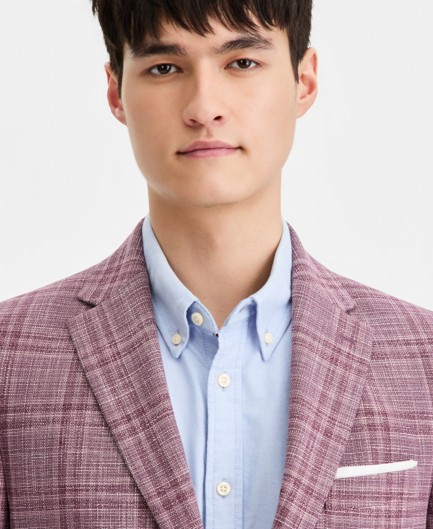 Tommy Hilfiger Men's Modern-Fit Patterned Blazer - Berry