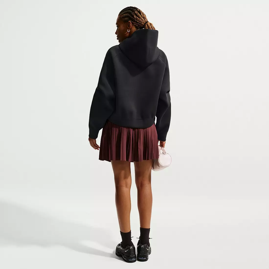 Nithtke Women's Pregame Fleece Hoodie-Black