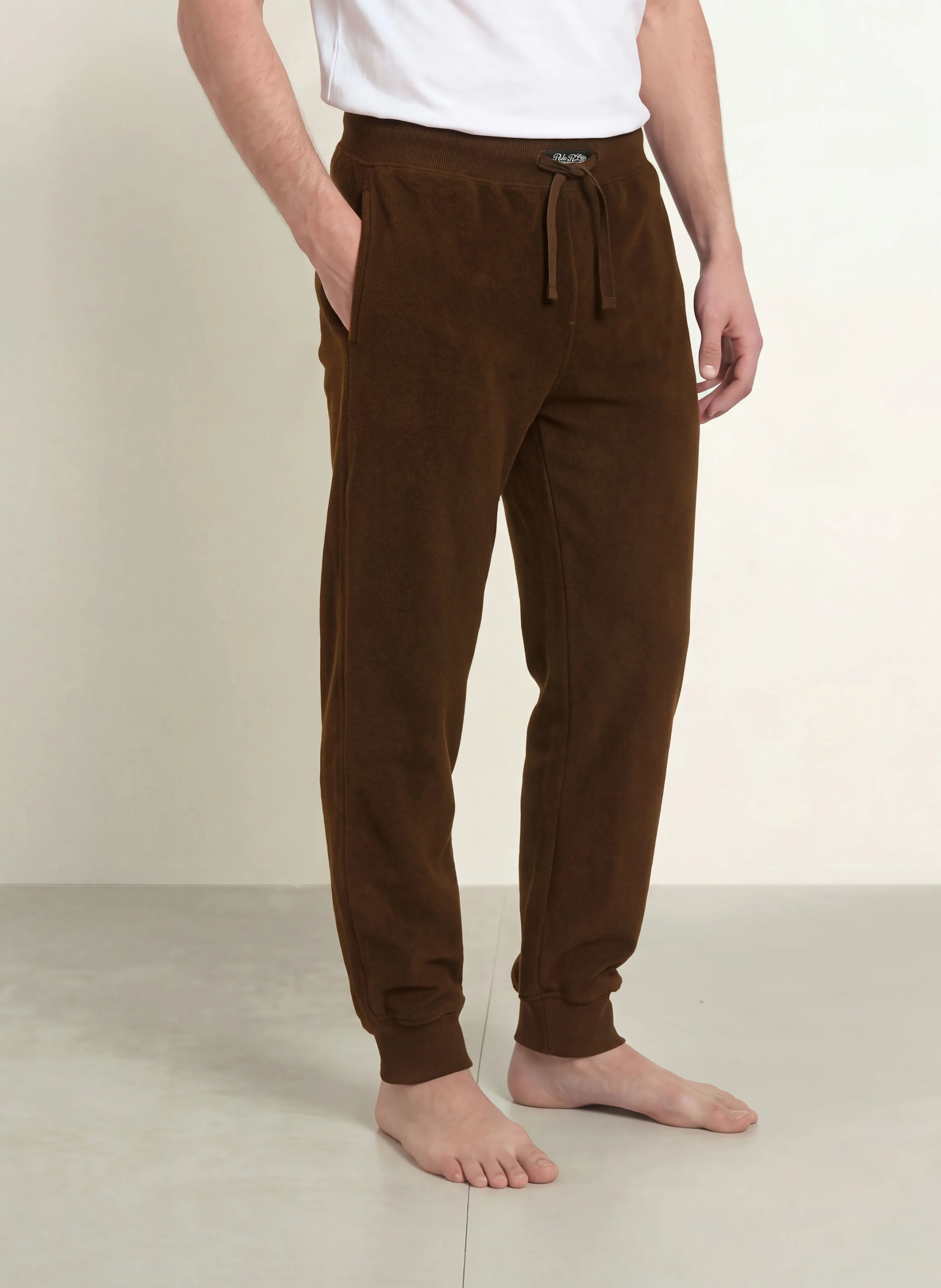 POLO RALPH LAUREN Lounge-Hose aus Fleece – DUNKELBRAUN