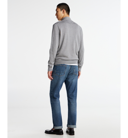 Tommy Hilfiger Men's Essential Cotton Quarter-Zip Sweater - Medium Gray Heather