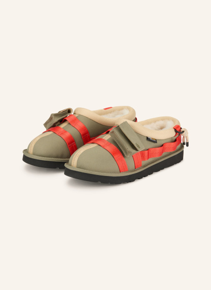 UGG Slipper TASMAN WILDWOOD – GRAU / HELLBRAUN / ROT