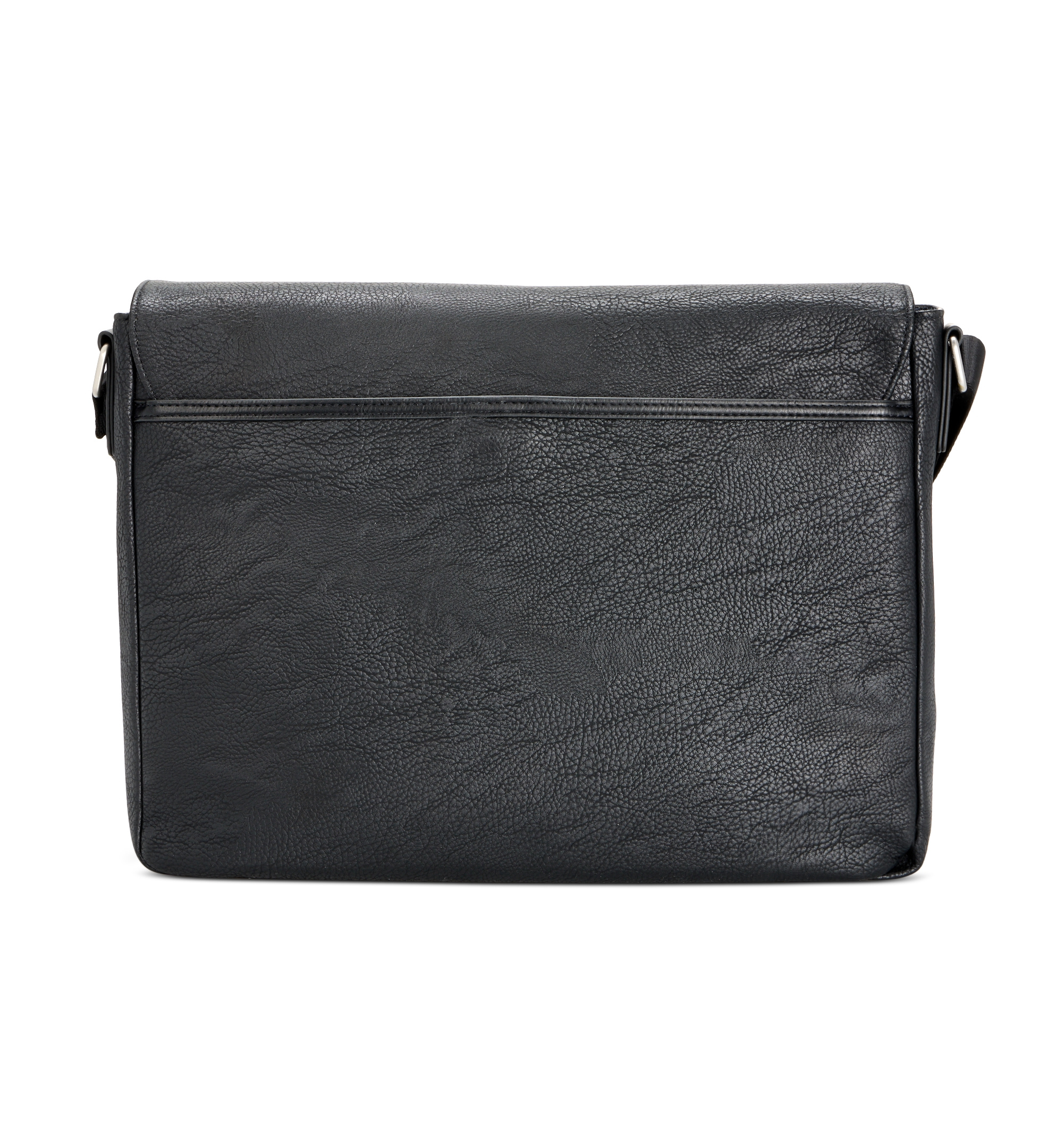 Tommy Hilfiger Men's Pebble Faux-Leather Leo Messenger Bag - Black