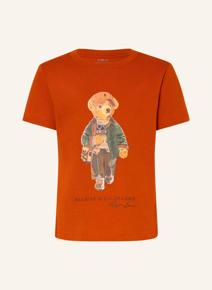 POLO RALPH LAUREN T-Shirt – DUNKELORANGE / HELLBRAUN / DUNKELGRÜN