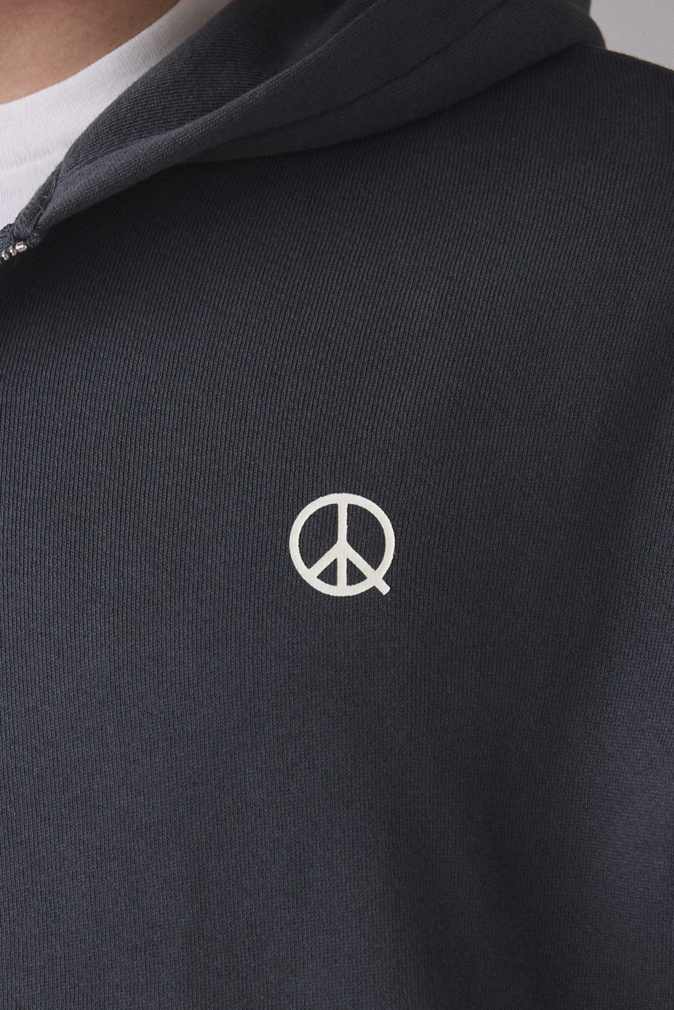 Museum Of Peace & Quiet Wordmark Zip-Up Hoodie Sweatshirt - Black