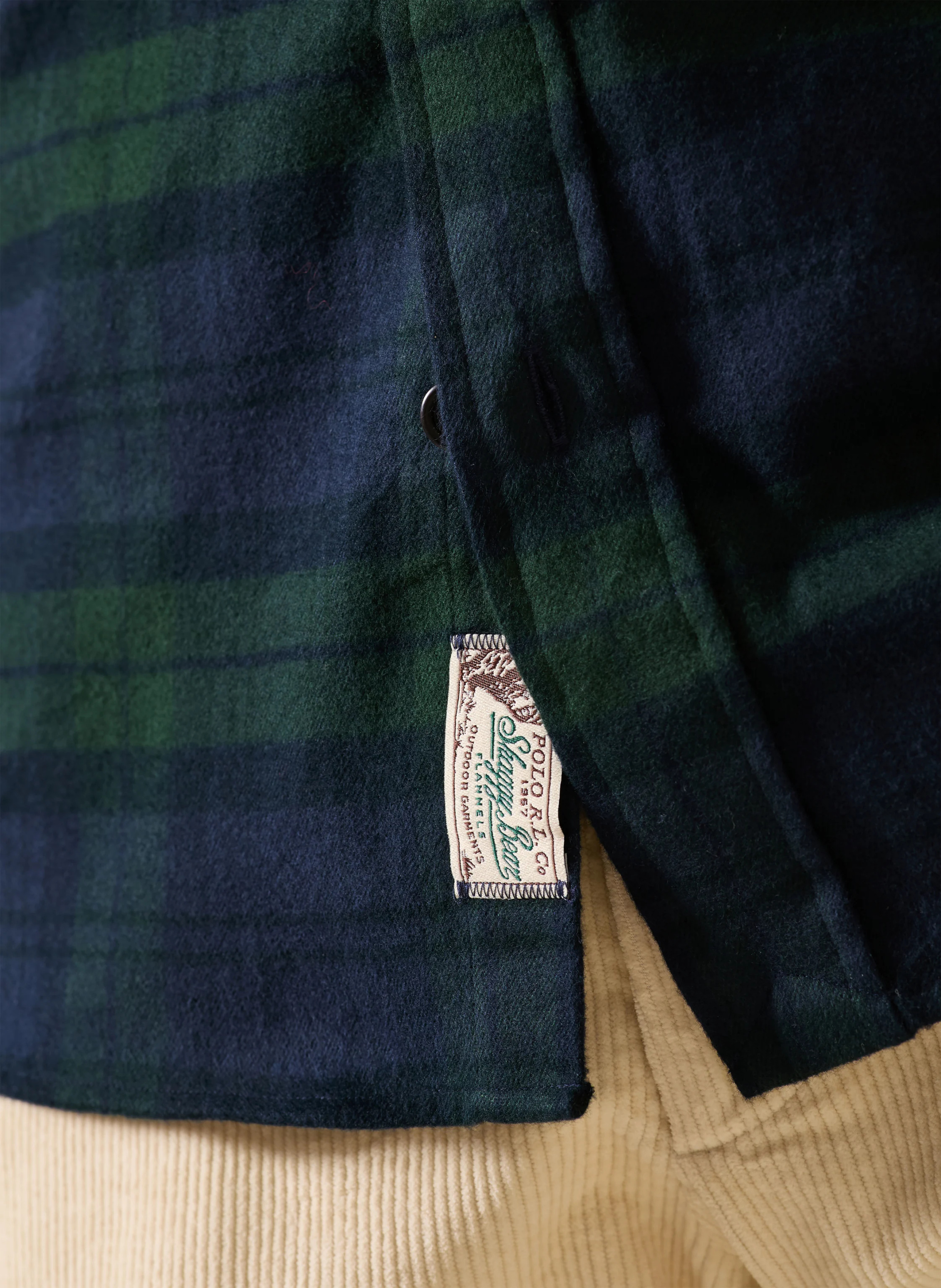 POLO RALPH LAUREN Flanellhemd Classic Fit – DUNKELGRÜN / DUNKELBLAU