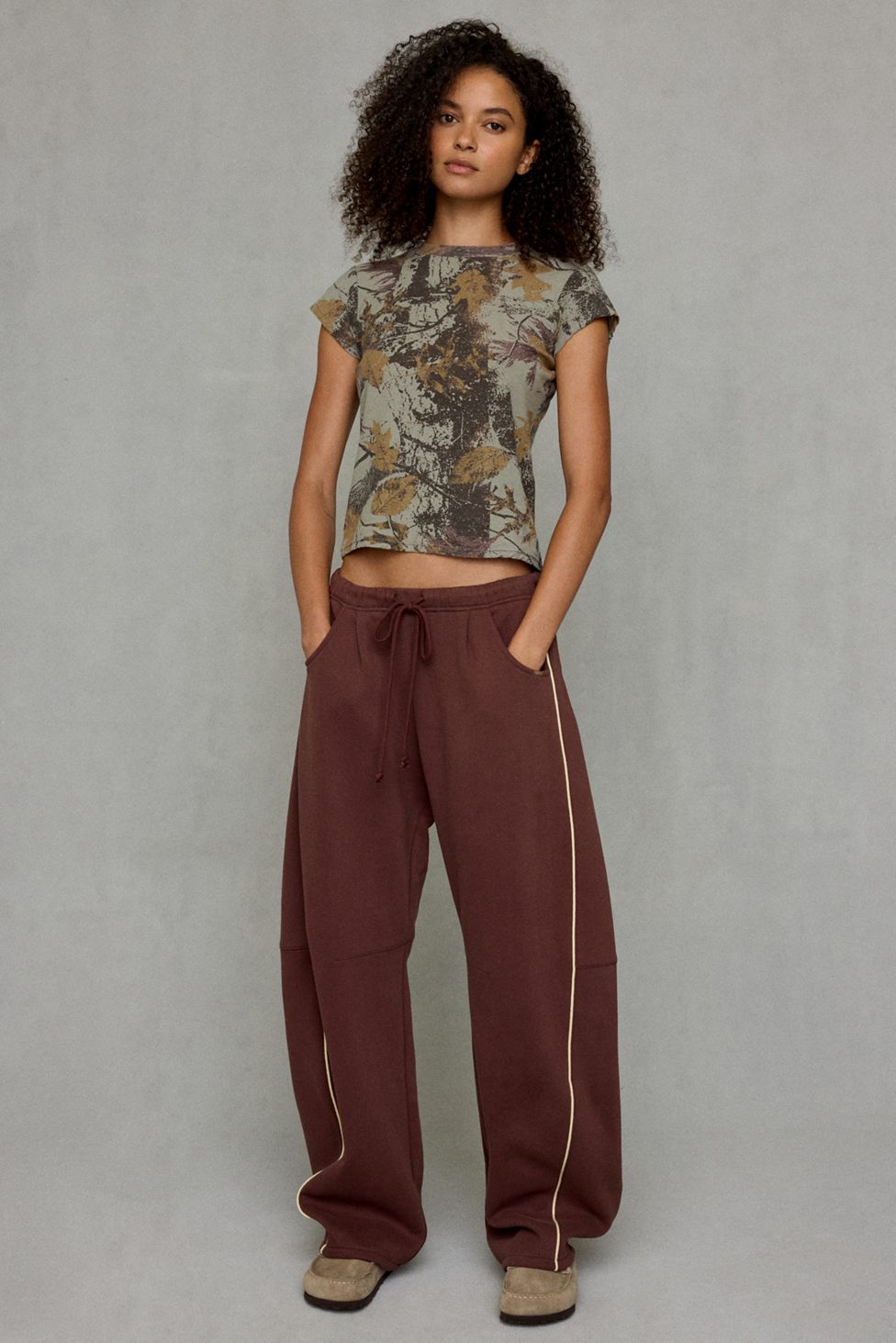Out From Under Essential Barrel Leg 2.0 Sweatpants - Chocolate