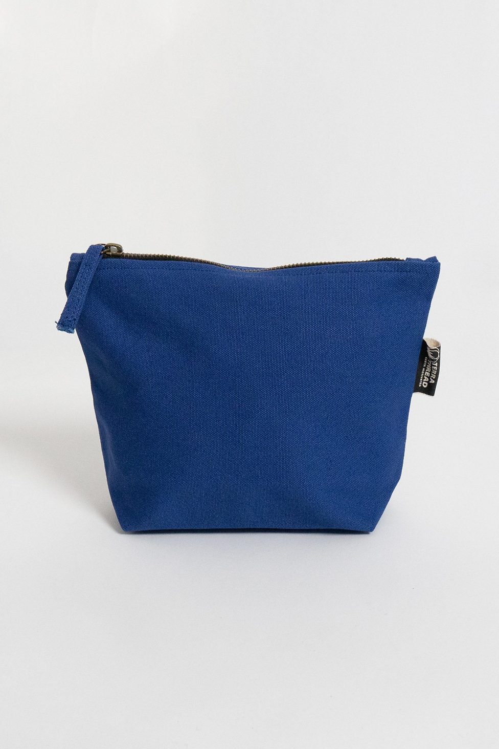 Terra Thread Organic Cotton Canvas Zippered Pouch - Blue