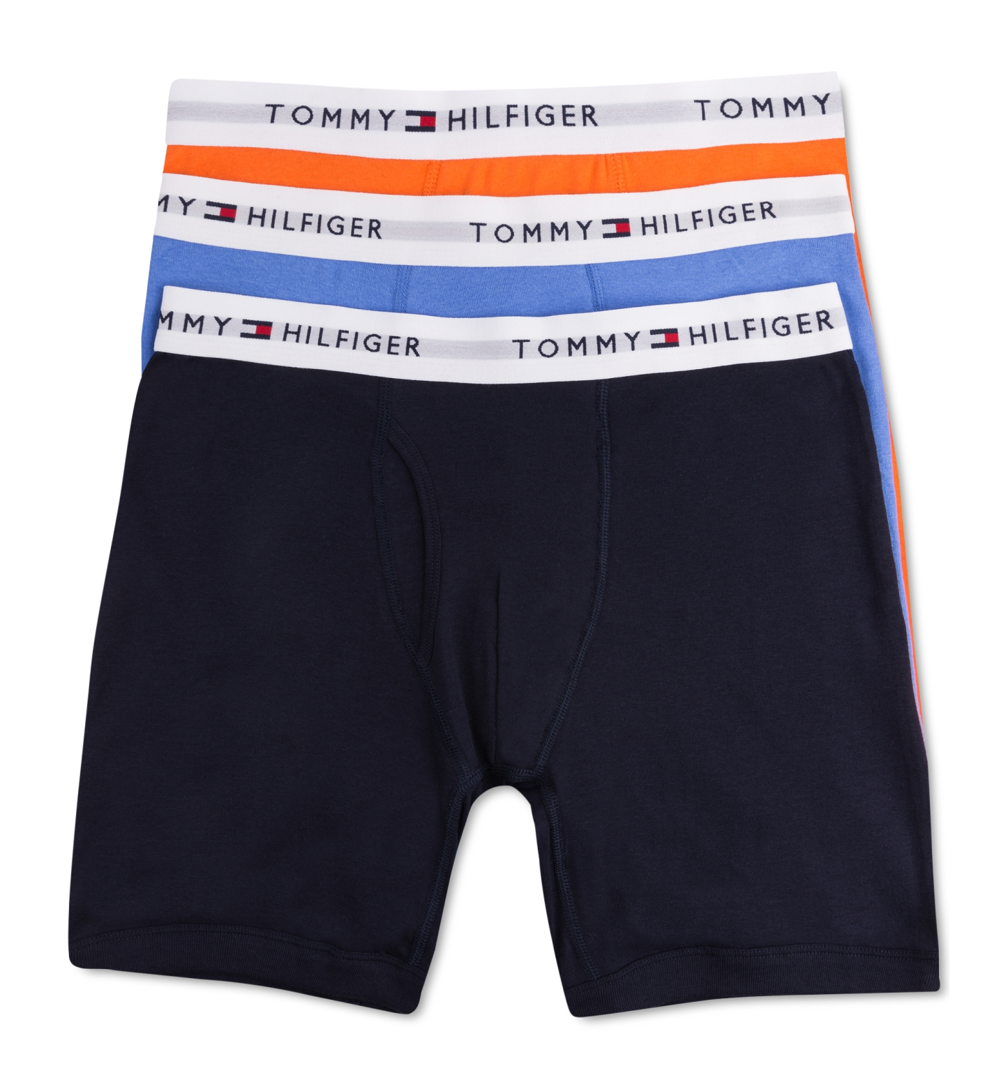Tommy Hilfiger Men's Classic Cotton Boxer Briefs, 3-Pack - Tangerine