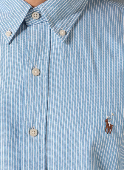 POLO RALPH LAUREN Oxfordhemd Custom Fit – BLAU / WEISS