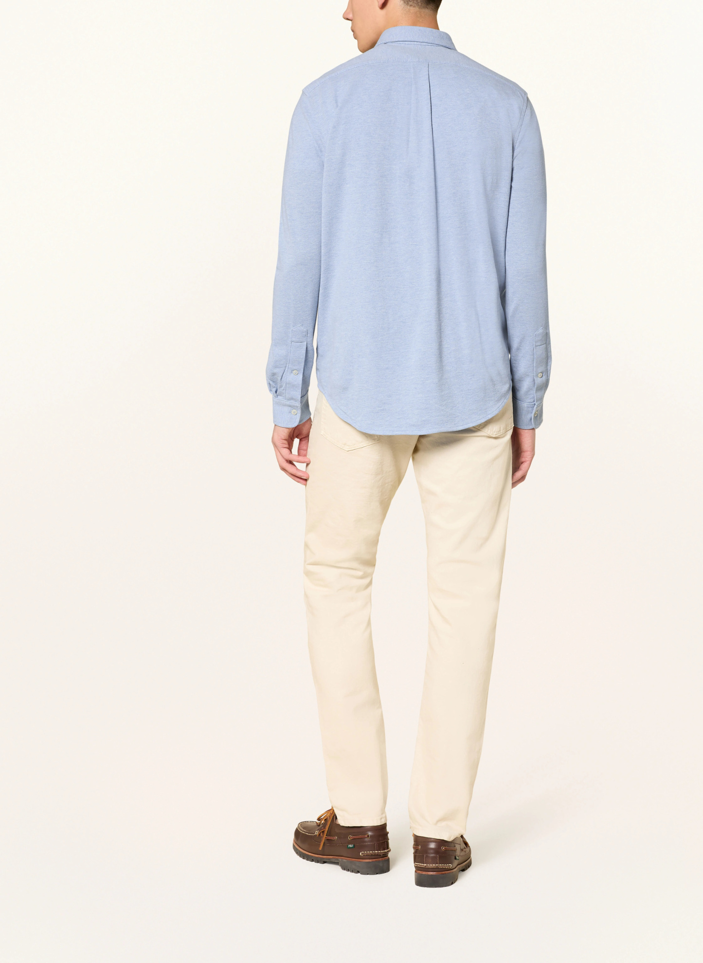 POLO RALPH LAUREN Piqué-Hemd Custom Fit – HELLBLAU / DUNKELBLAU