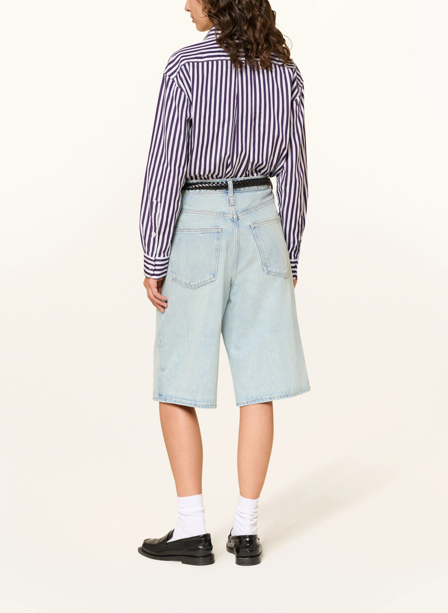 POLO RALPH LAUREN Hemdbluse – WEISS / DUNKELLILA