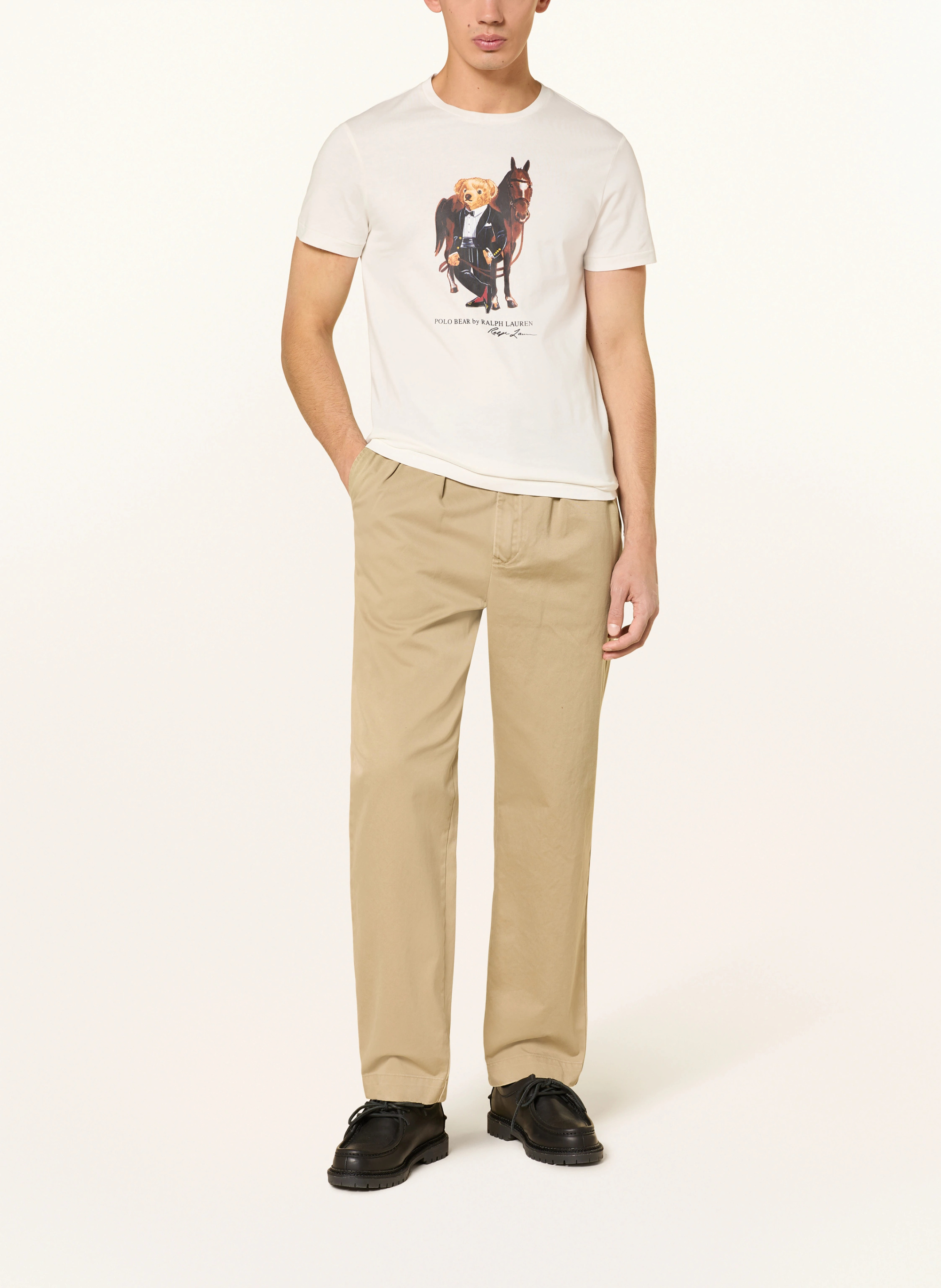POLO RALPH LAUREN T-Shirt – WEISS / BRAUN