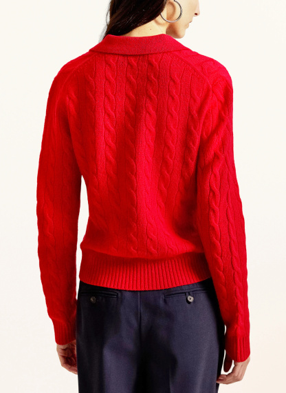 POLO RALPH LAUREN Strick-Poloshirt – ROT