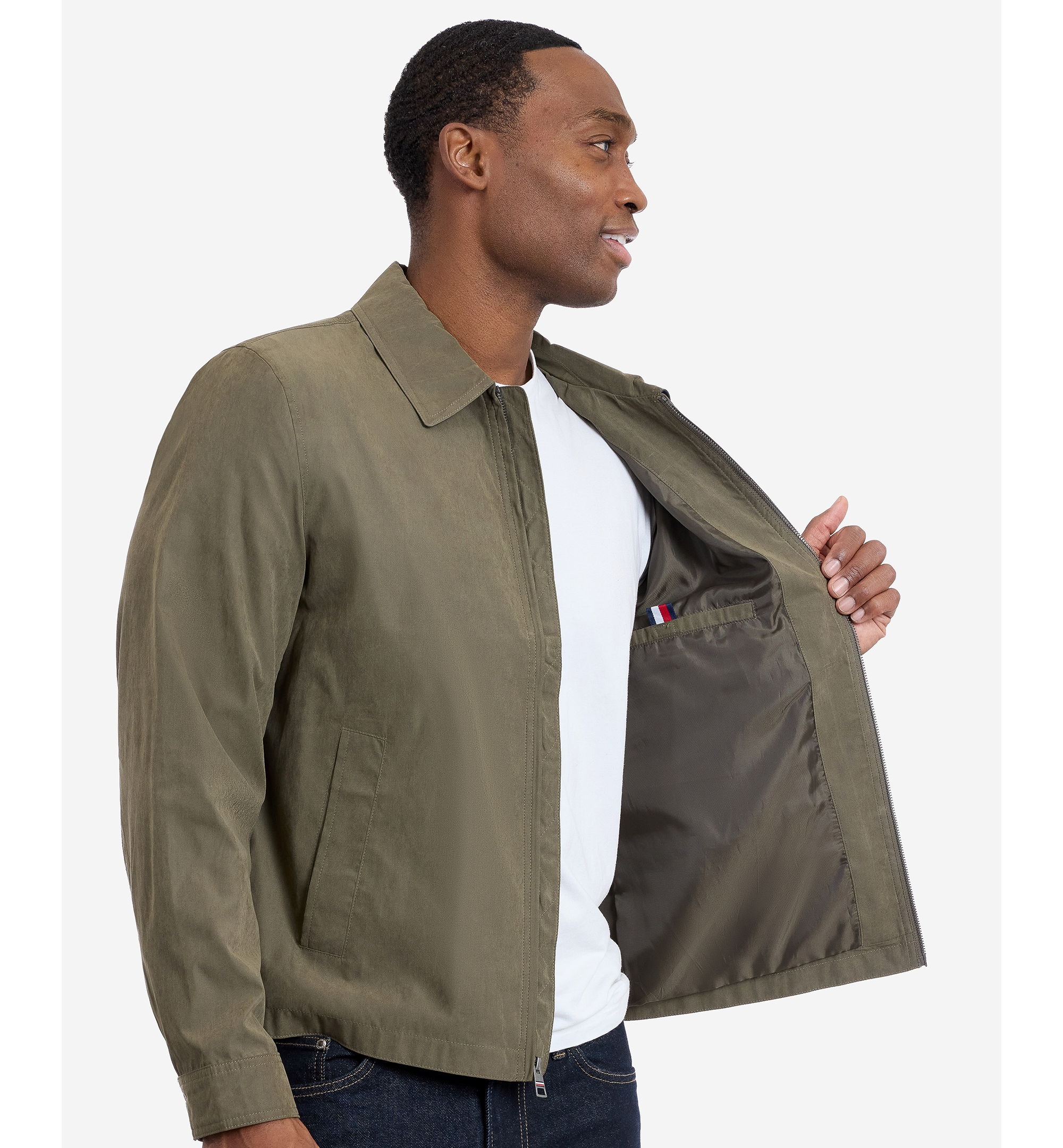 Tommy Hilfiger Men's Wind Resistant Golf Jacket - Olive