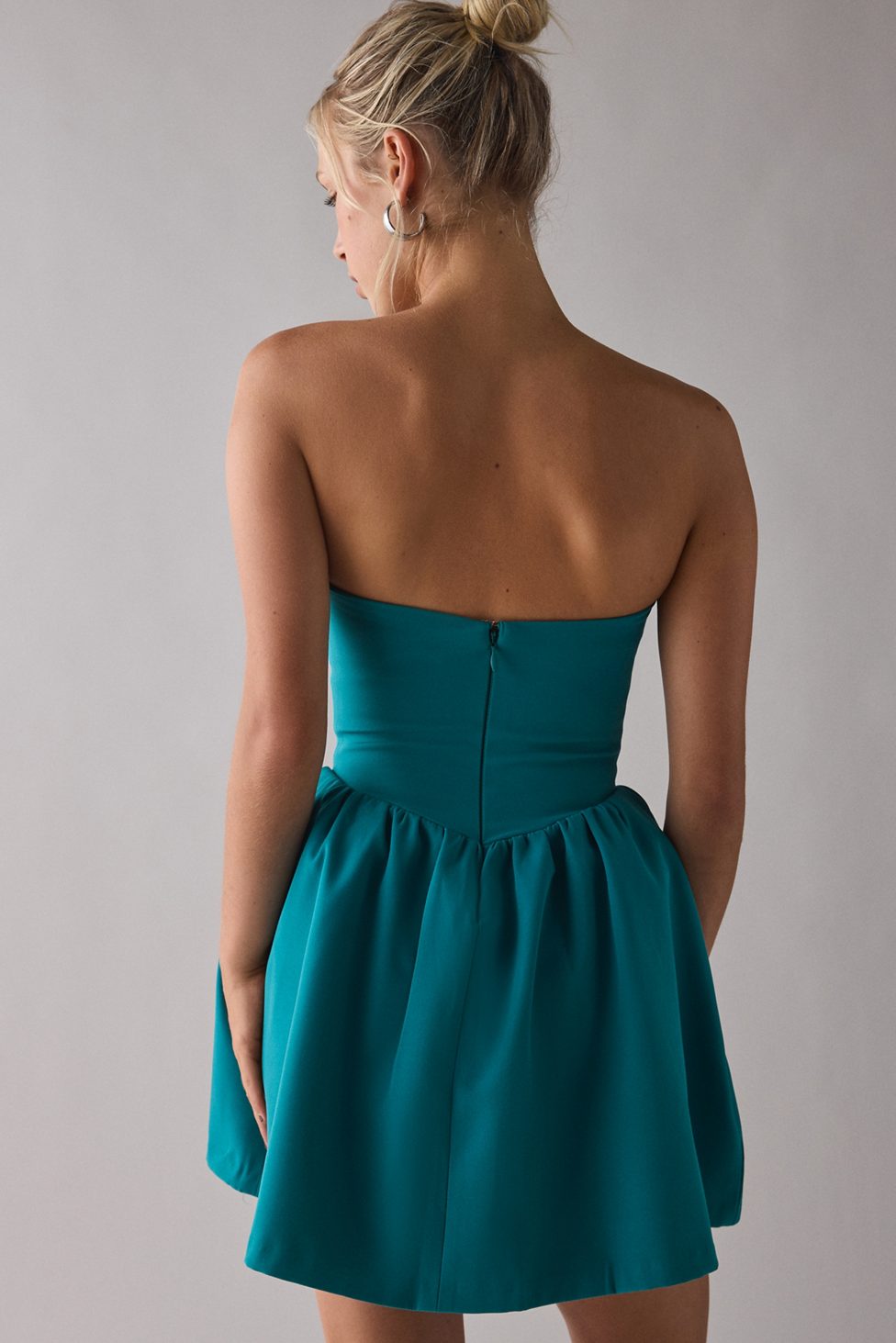 Kimchi Blue Sugar Plum Strapless Corset Mini Dress - Turquoise