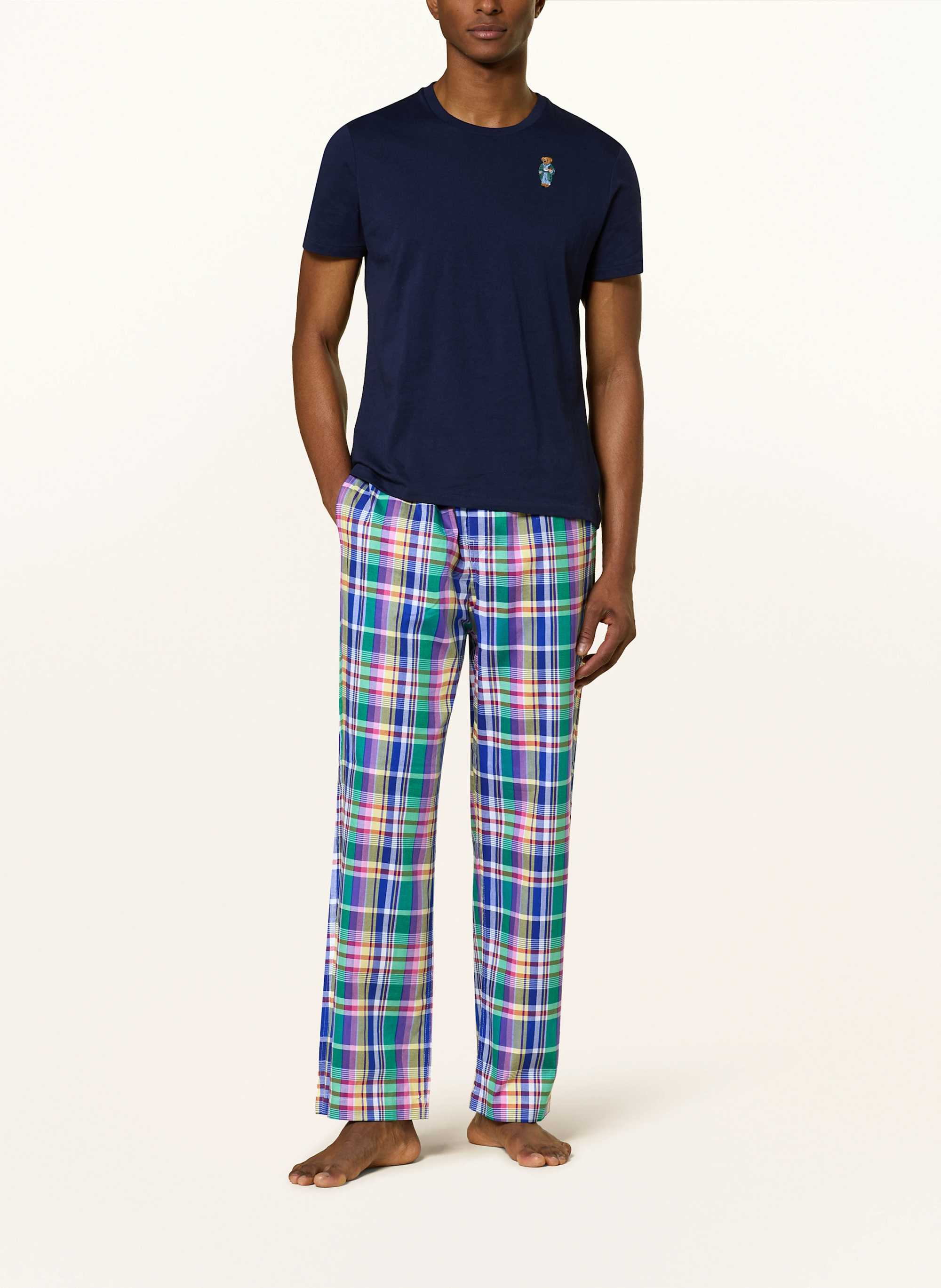 POLO RALPH LAUREN Schlafanzug – DUNKELBLAU / LILA / GELB