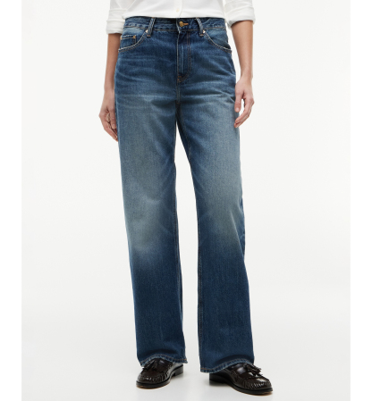 Tommy Hilfiger Women's Relaxed-Fit Straight-Leg Jeans - Cam Mid