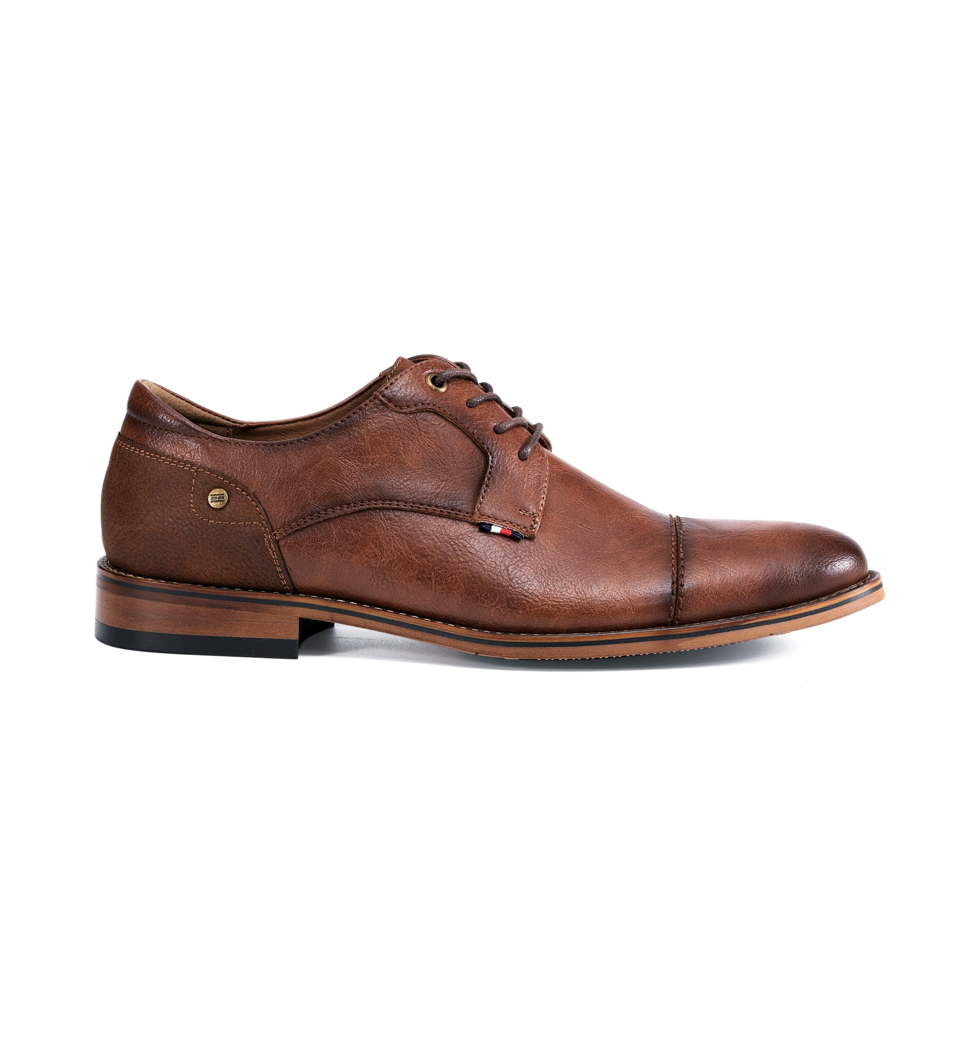 Tommy Hilfiger Men's Barmi Cap Toe Lace Up Oxford Shoes - Cognac