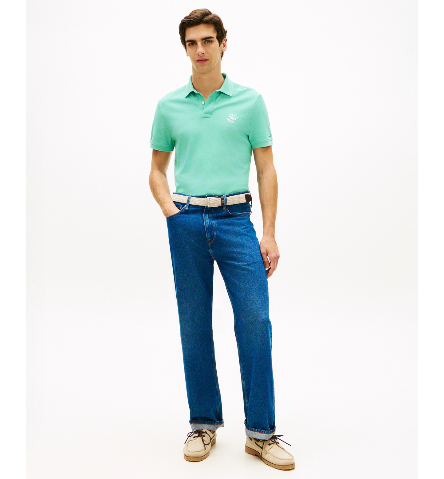 Tommy Hilfiger Men's Classic-Fit Embroidered Script Logo Polo Shirt - Arctic Aqua