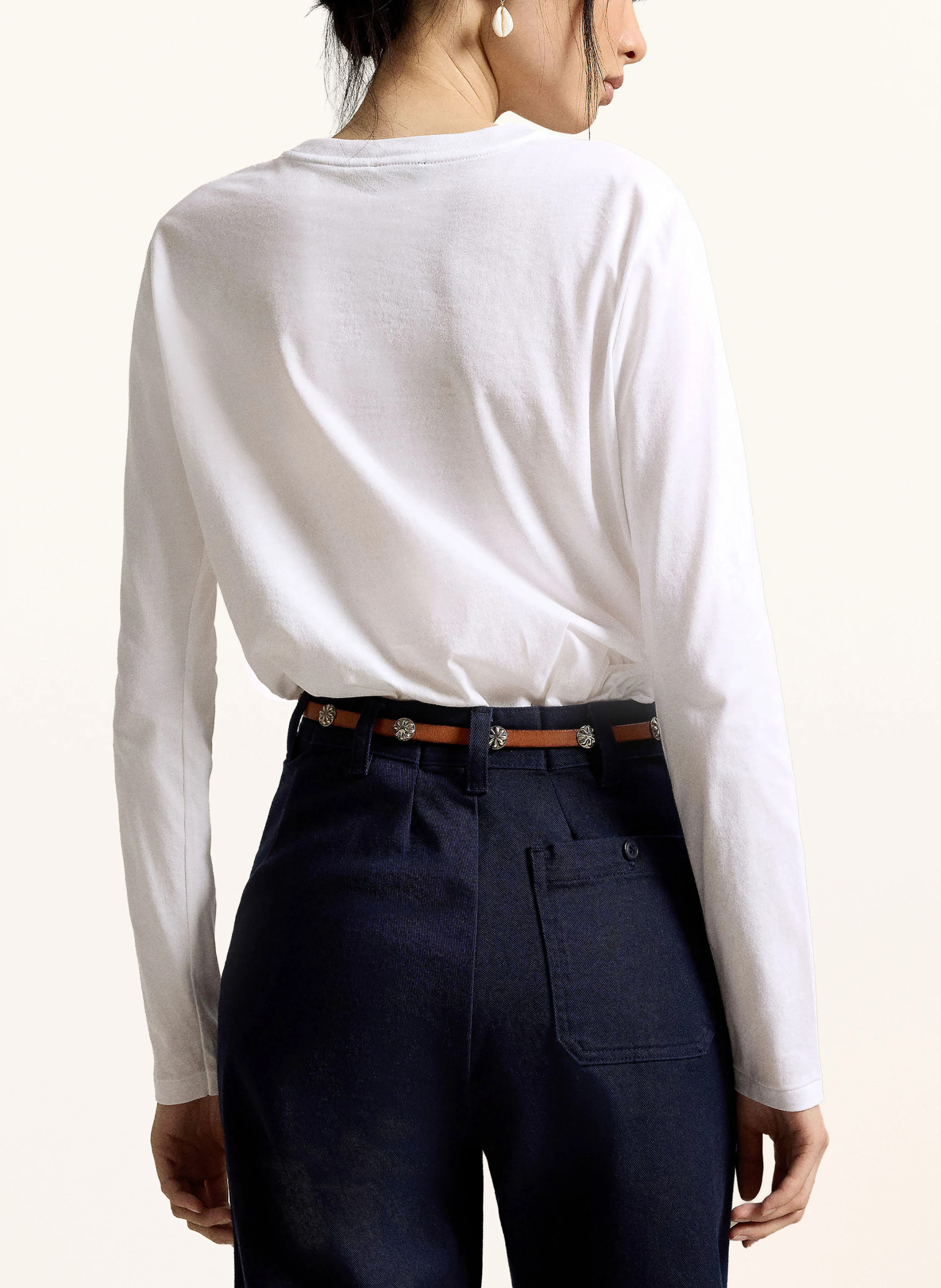 POLO RALPH LAUREN Longsleeve – WEISS