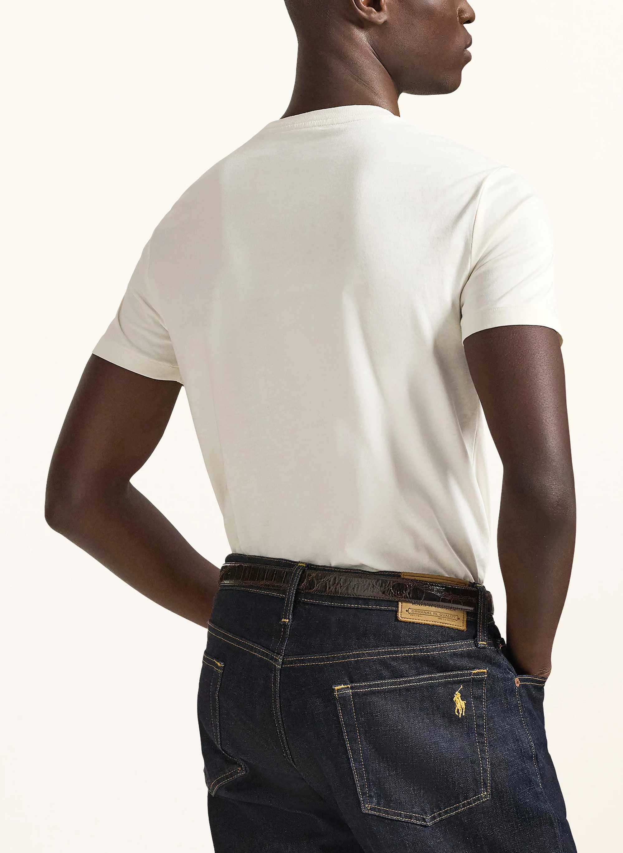 POLO RALPH LAUREN T-Shirt – CREME / HELLBLAU