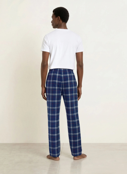 POLO RALPH LAUREN Lounge-Hose aus Flanell – DUNKELBLAU / DUNKELROT / WEISS