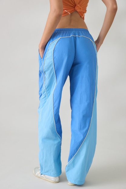 BDG Finish Line Low-Rise Baggy Track Pants - Sky
