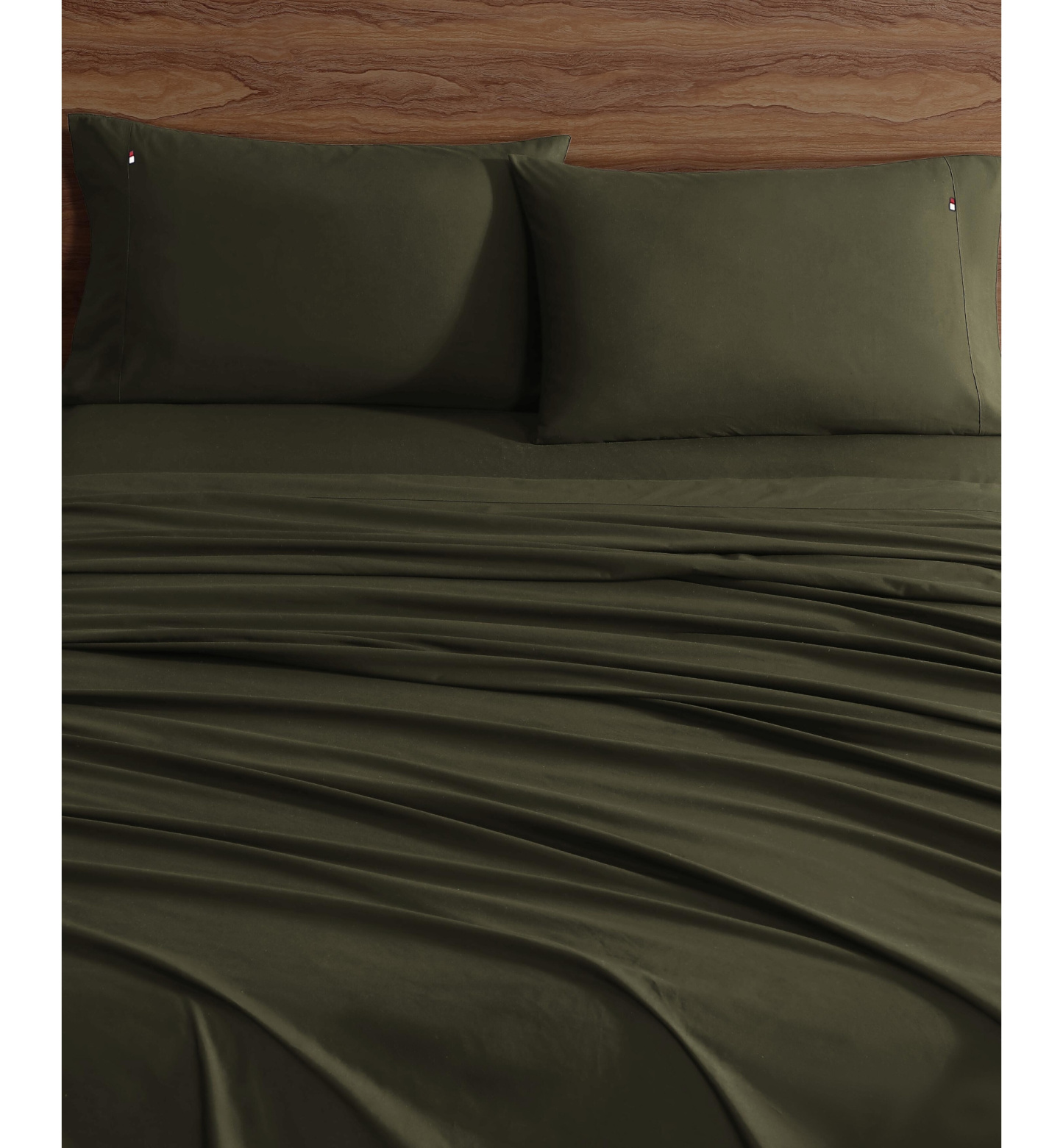 Tommy Hilfiger Solid 200-Thread Count Cotton Percale Sheet Set - Green