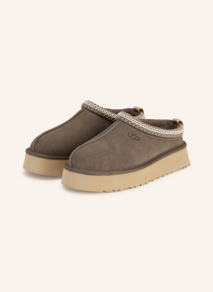 UGG Plateau-Pantoletten TAZZ – TAUPE / BEIGE / WEISS