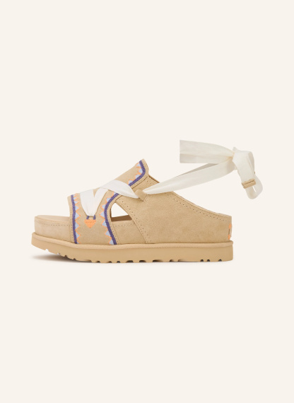 UGG Plateau-Sandalen GOLDENSTAR – BEIGE / HELLORANGE / BLAU