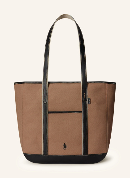 POLO RALPH LAUREN Shopper – CAMEL / SILBER / SCHWARZ