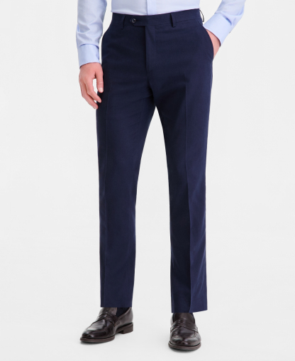 Tommy Hilfiger Men's Modern-Fit Linen Pants - Navy