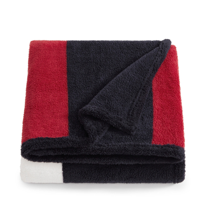 Tommy Hilfiger Iconic Flag Sherpa Throw, 70" x 50" - Multi