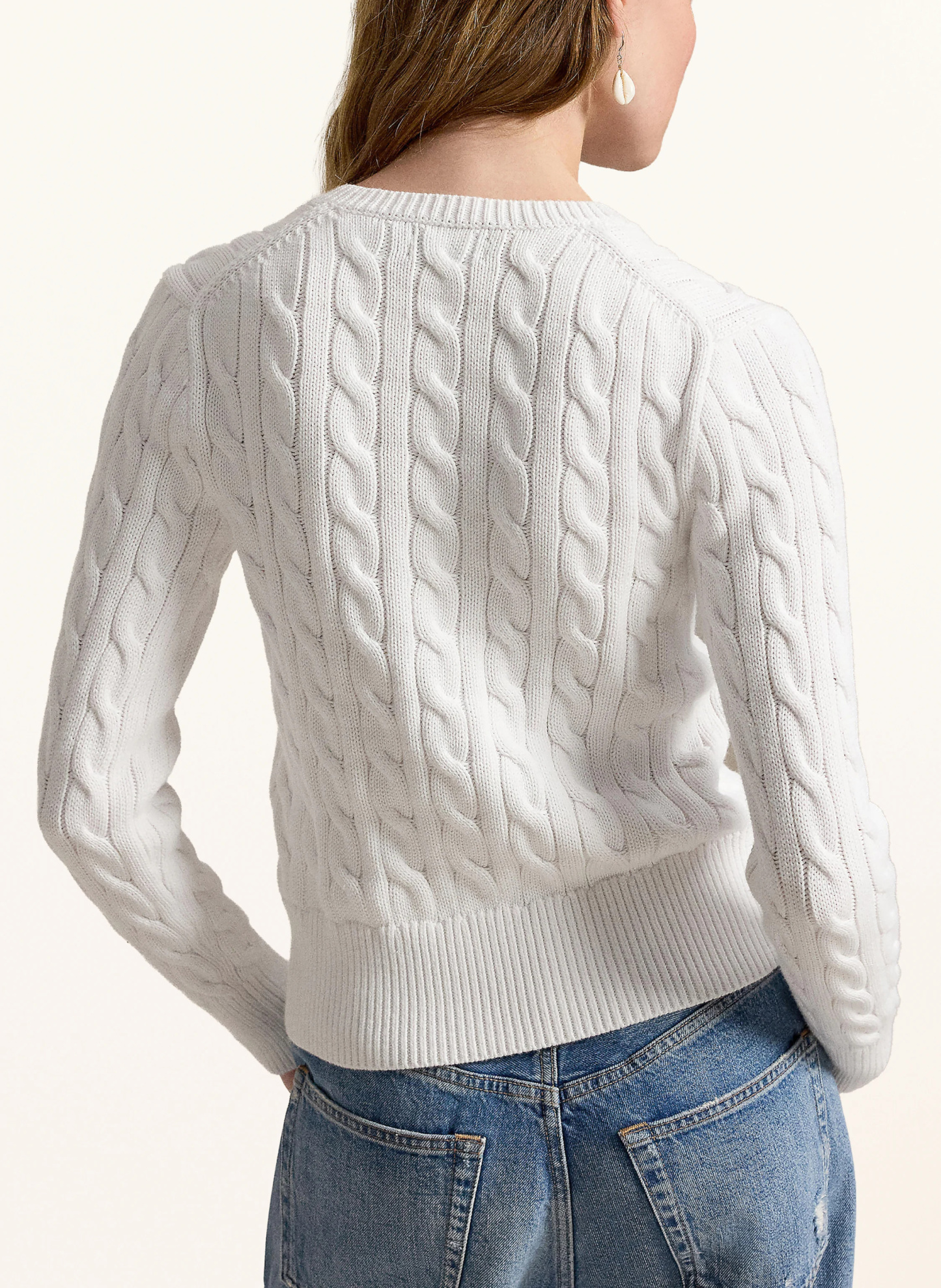 POLO RALPH LAUREN Strickjacke – WEISS
